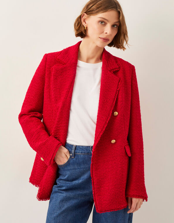 Rubi Tweed Jacket, Red (RED), large