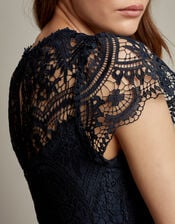Monica Lace Bridesmaid Dress, Blue (NAVY), large