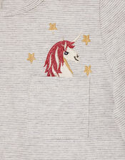 Stripe Unicorn Pocket Top, Grey (GREY), large