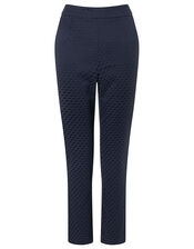 Smart Jacquard Trousers, Blue (NAVY), large