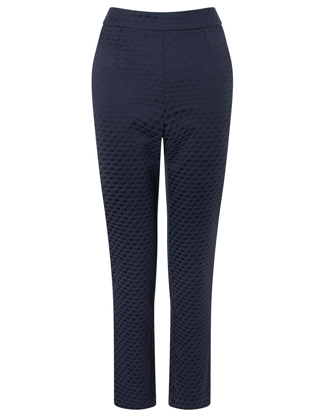 Smart Jacquard Trousers, Blue (NAVY), large