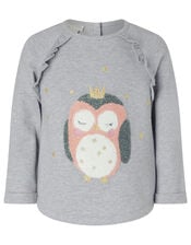 Baby Owl Sweatshirt and Leggings Set, Grey (GREY), large