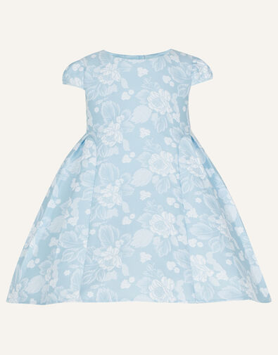 Baby English Rose Jacquard Dress Blue, Blue (BLUE), large