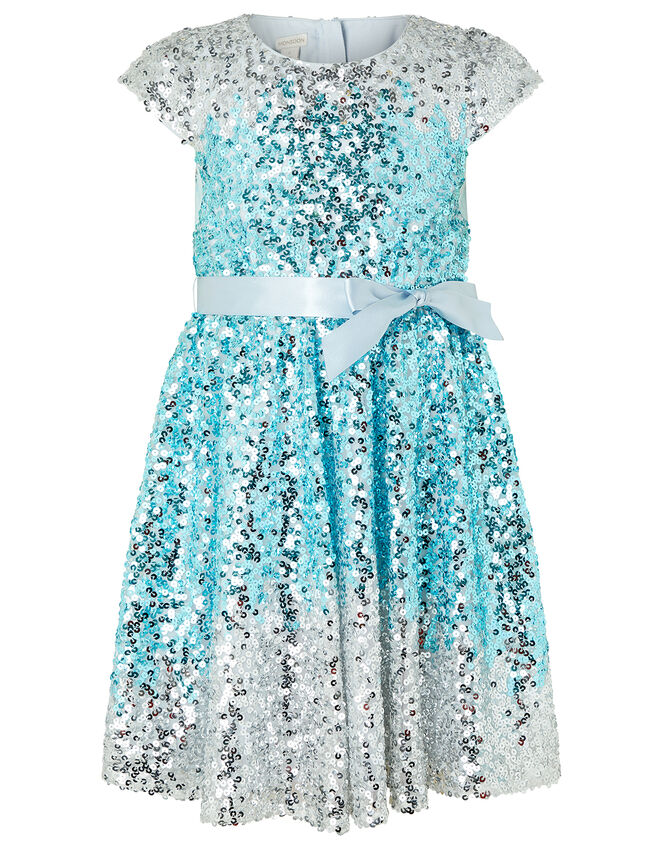 Irianne Blue Ombre Sequin Party Dress, Blue (BLUE), large