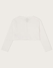 3D Petal Cardigan, Ivory (IVORY), large