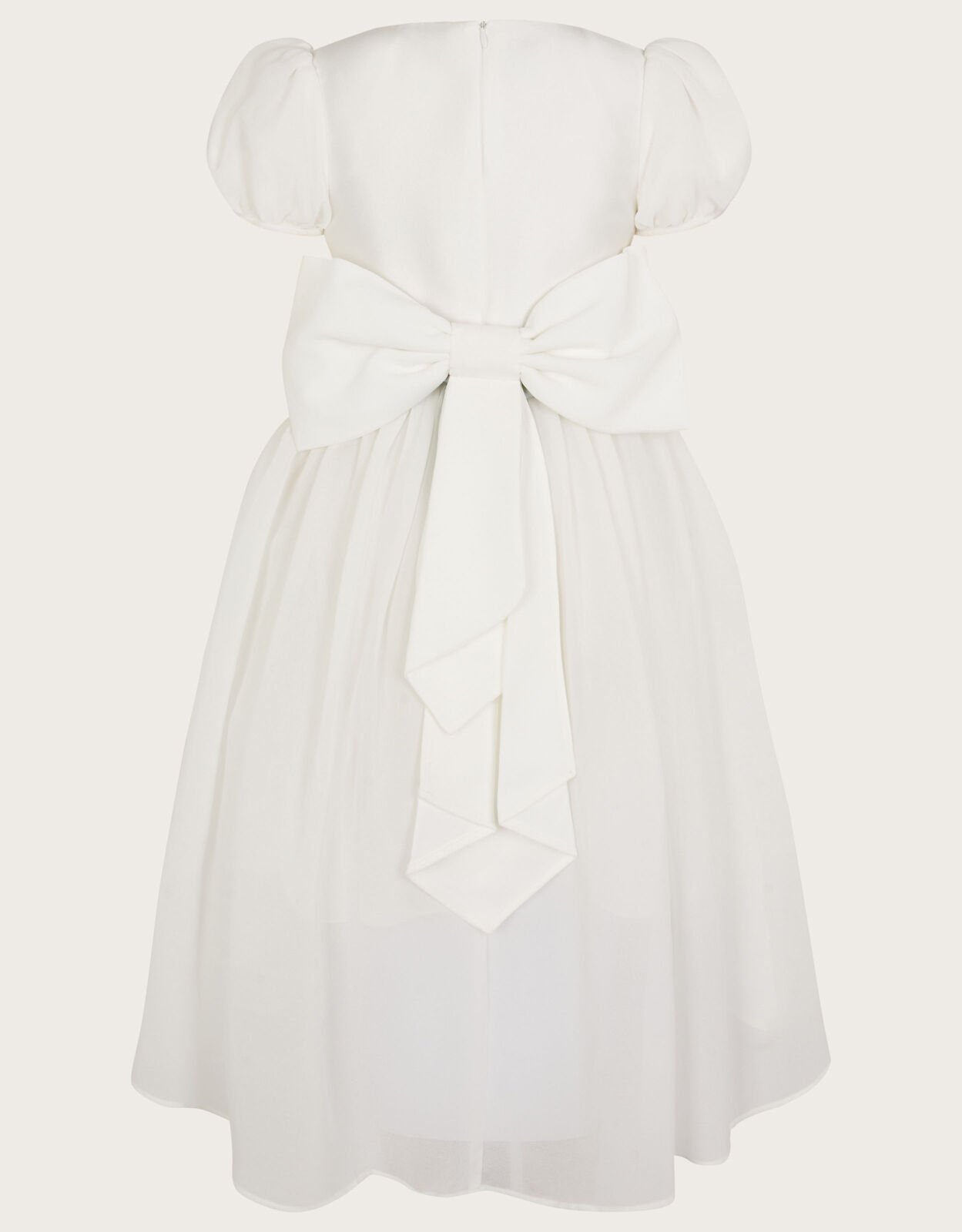 Cherish High Low Bow Back Bridesmaids Dress Ivory Girls Dresses