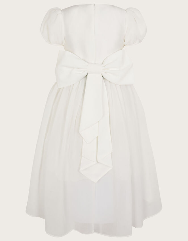 Cherish High Low Bow Back Bridesmaids Dress, Ivory (IVORY), large
