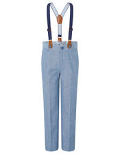 Nathan Chambray Three-Piece Suit Set, Blue (BLUE), large