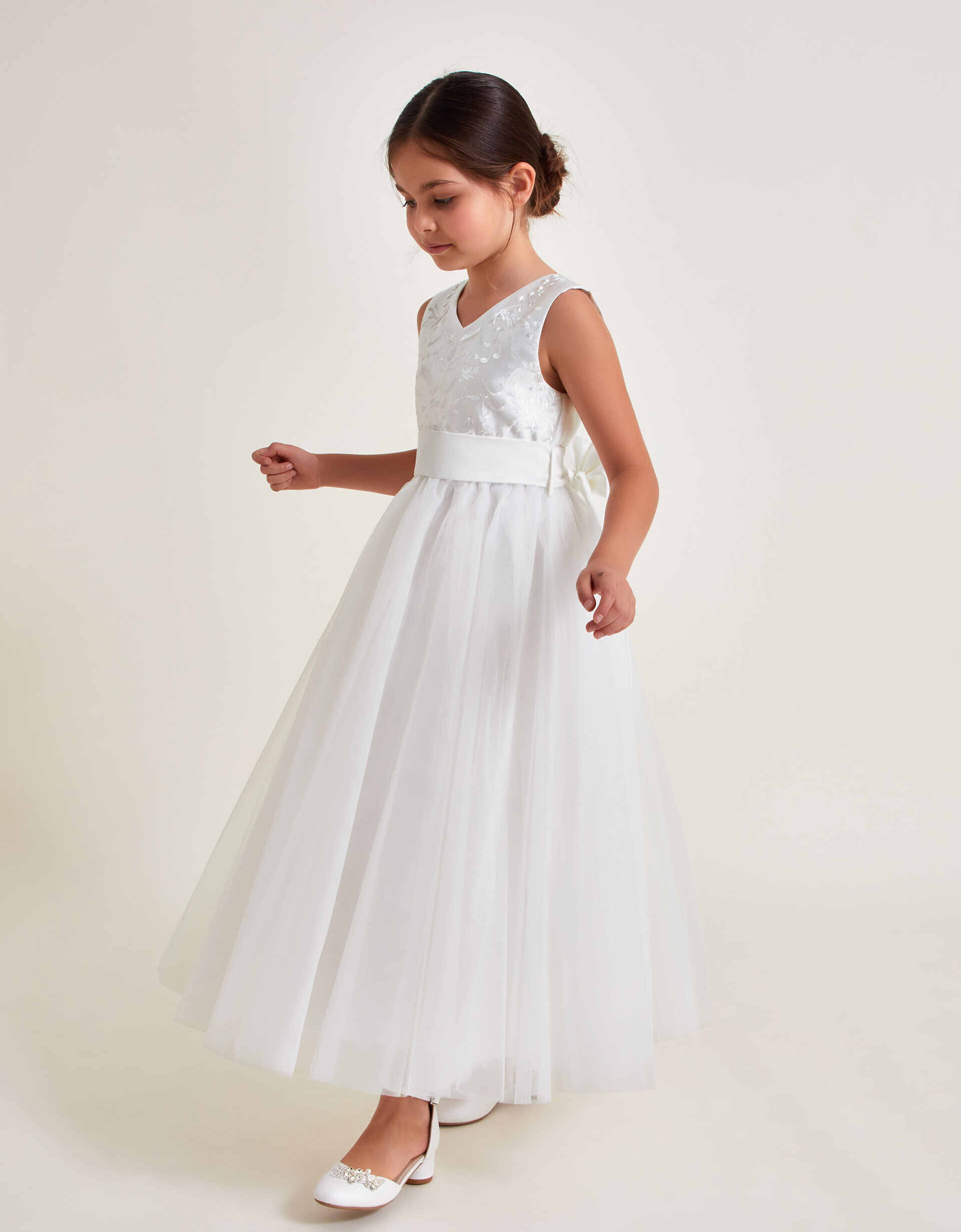 Bernadette Tulle Maxi Dress Ivory