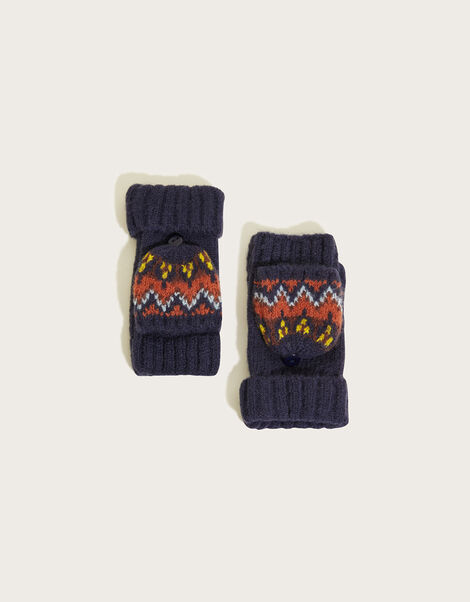 Jameson Fairisle Knitted Gloves Multi, Multi (MULTI), large