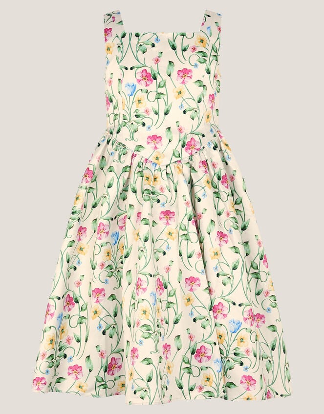 Dancer Floral Basque Party Dress, Multi (MULTI), large