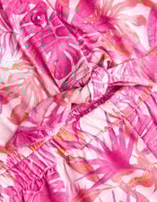 Birds Of Paradise Short Sleeve Romper, Pink (PINK), large