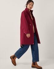 Ada Packable Hood Raincoat, Red (BURGUNDY), large