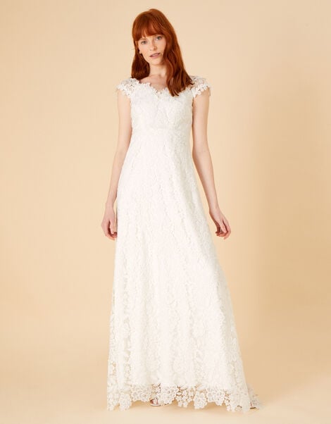 Lace Bridal Maxi Dress Ivory, Ivory (IVORY), large