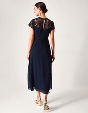 Monica Lace Midi Bridesmaid Dress, Blue (NAVY), large