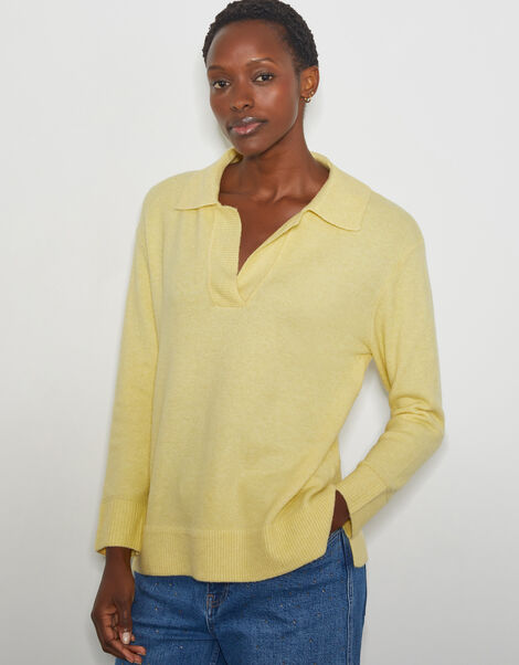 Carla Collar Jumper, Yellow (YELLOW), large