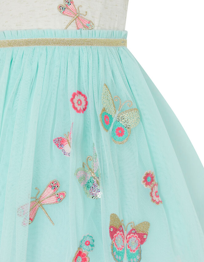 Baby Butterfly Disco Dress, Blue (AQUA), large