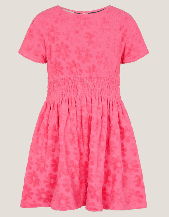 Floral Print Terry Dress, Pink (PINK), large