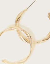 Twisted Hoop Earrings, , large