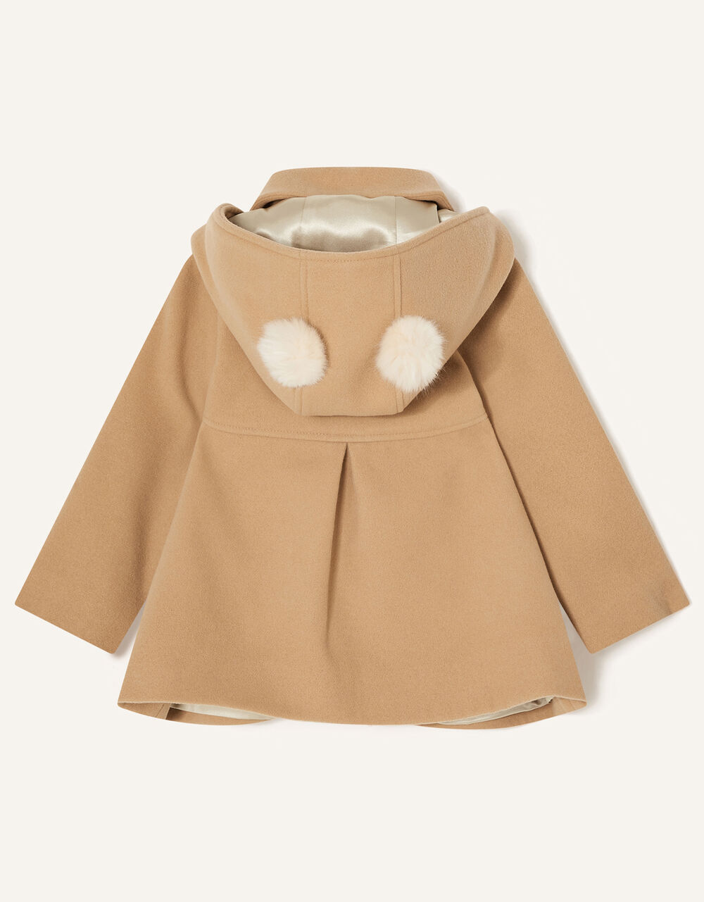 Baby PomPom Hooded Coat Camel Coats & Jackets Monsoon Global.