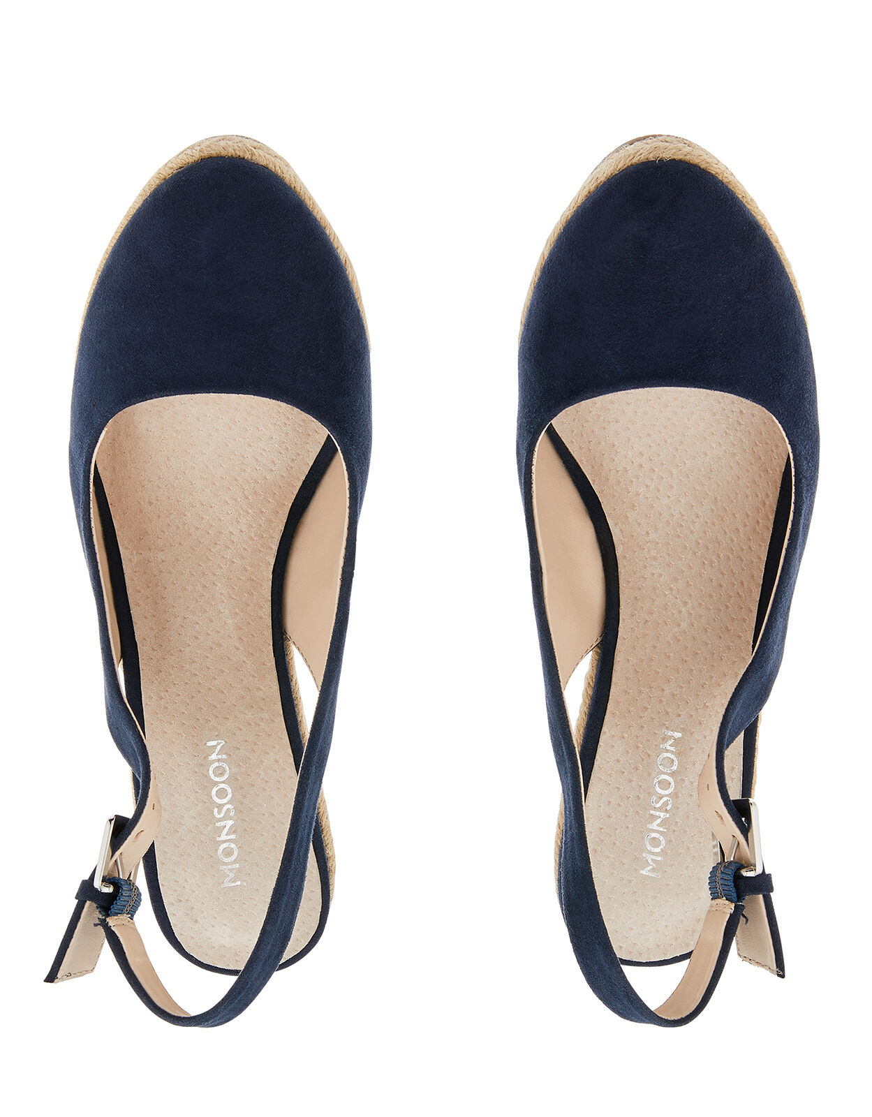 Sasha Sling Back Espadrille Wedges Blue Women s Shoes Monsoon Global