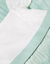 Evelyn Lace Pleated Party Dress, Green (SAGE), large