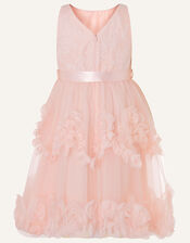 Rosette Lace Dress, Pink (PALE PINK), large