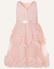 Rosette Lace Dress, Pink (PALE PINK), large