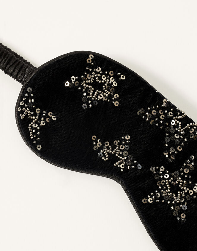 Star Embellished Velvet Eye Mask, , large