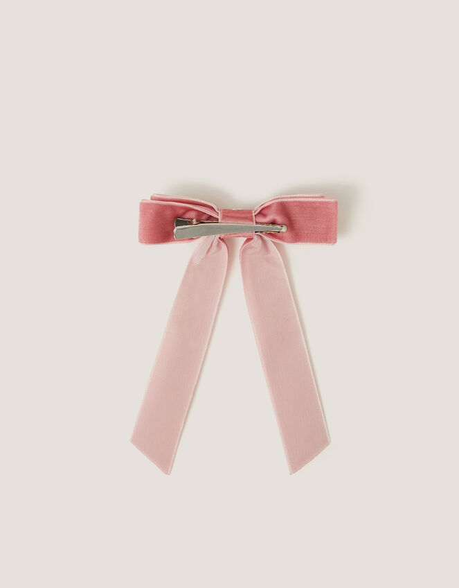 Embellished Bow Hair Clip, Pink (PINK), large