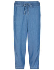 Cropped Trousers in LENZING™ TENCEL™ Denim, Blue (DENIM BLUE), large