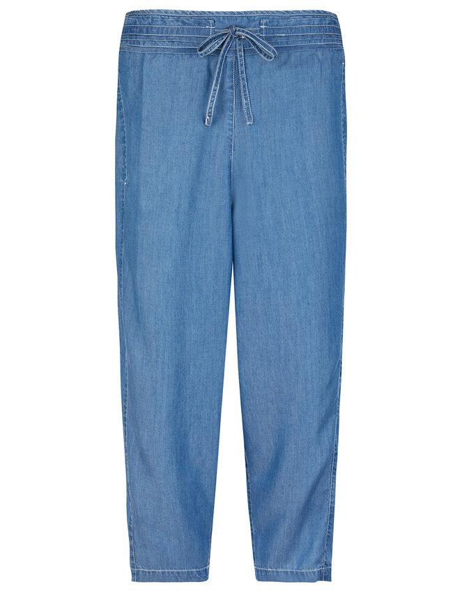 Cropped Trousers in LENZING™ TENCEL™ Denim, Blue (DENIM BLUE), large