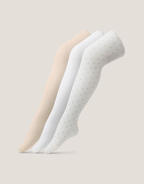 3-Pack Glitter Spot Tights, Multi (MULTI), large