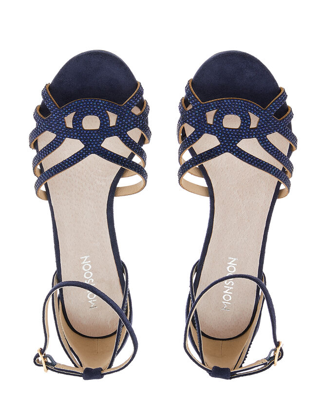 Hatty Gem Sandals, Blue (NAVY), large