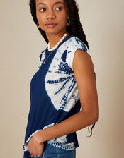 Circle Batik Jersey T-Shirt, Blue (NAVY), large