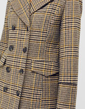 Anika Check Maxi Coat, Yellow (YELLOW), large