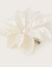 Frosted Snow Flower Hair Clip, , large