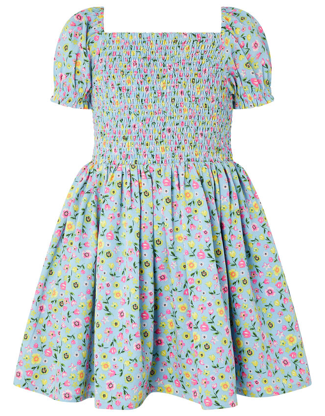 Hester Ditsy Floral Dress, Blue (BLUE), large