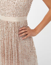 Leila Embellished Bridesmaid Dress, Nude (NUDE), large