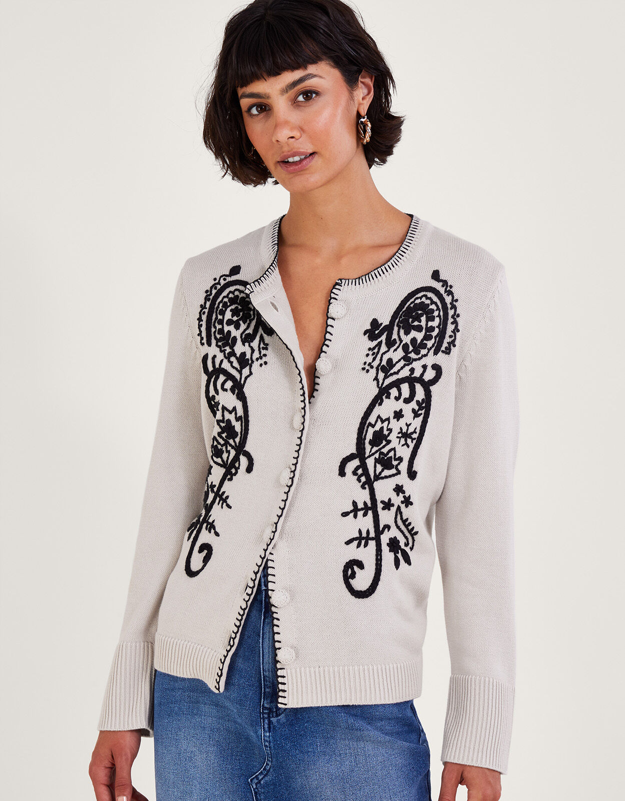 Women's embroidered clearance cardigan