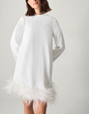 Andrea Feather Wedding Dress, Ivory (IVORY), large