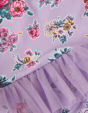 Baby Floral Tutu Swimsuit, Purple (LILAC), large
