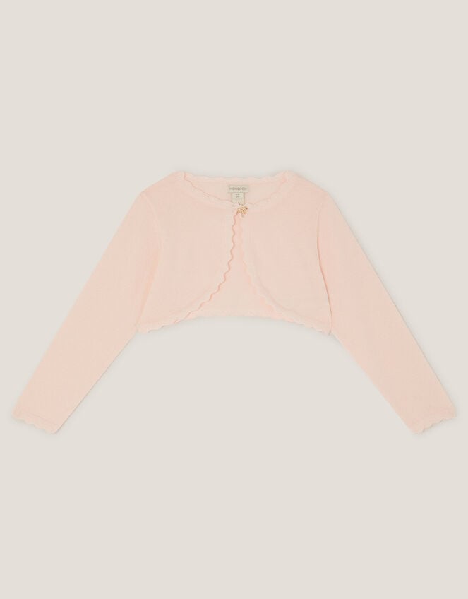 Maeve Bow Button Cardigan, Pink (PALE PINK), large