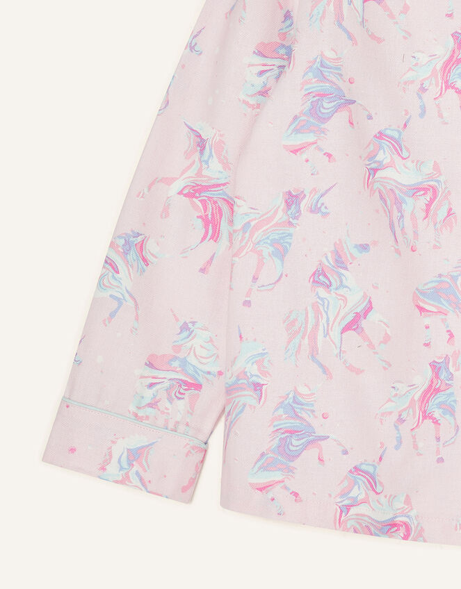 Ada Unicorn Flannel Pyjama Set, Pink (PINK), large