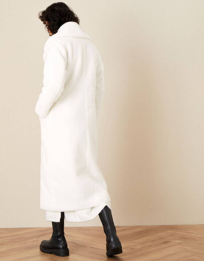 Trinity Long Teddy Coat, Ivory (IVORY), large
