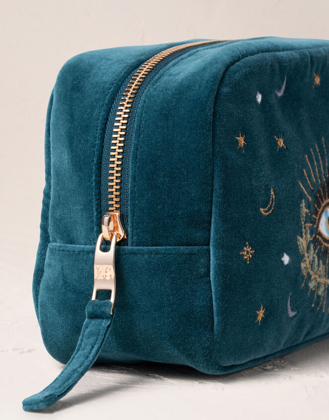 Elizabeth Scarlet Celestial Eye Velvet Make Up Bag, , large