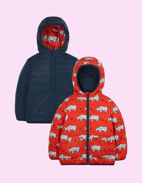 Frugi Reversible Toasty Trail Jacket, Orange (ORANGE), large