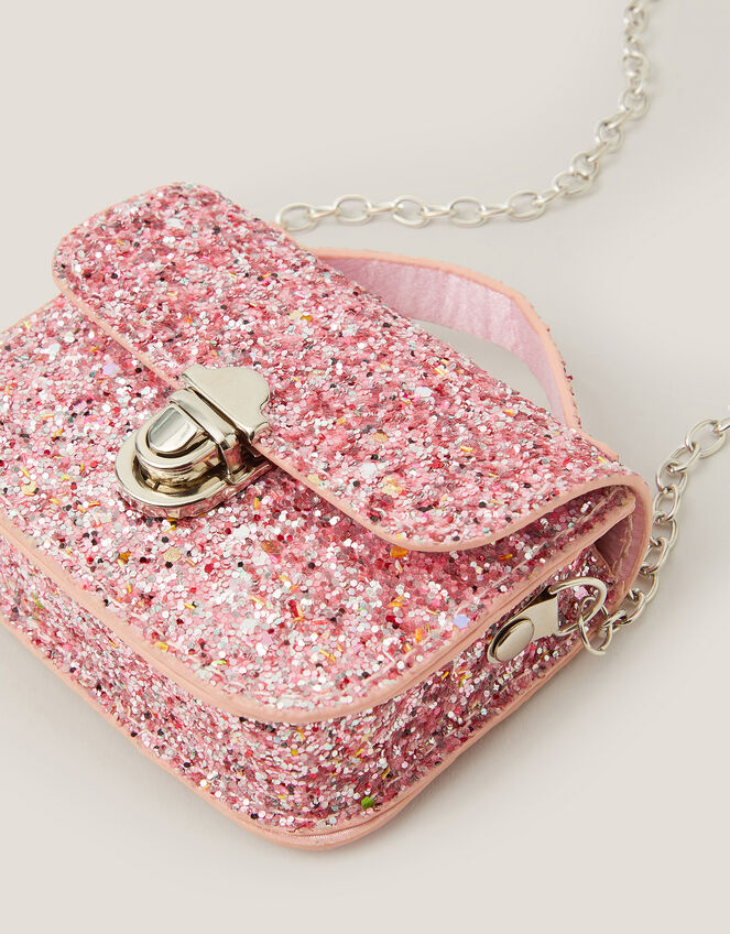Mini Glitter Satchel Bag, , large