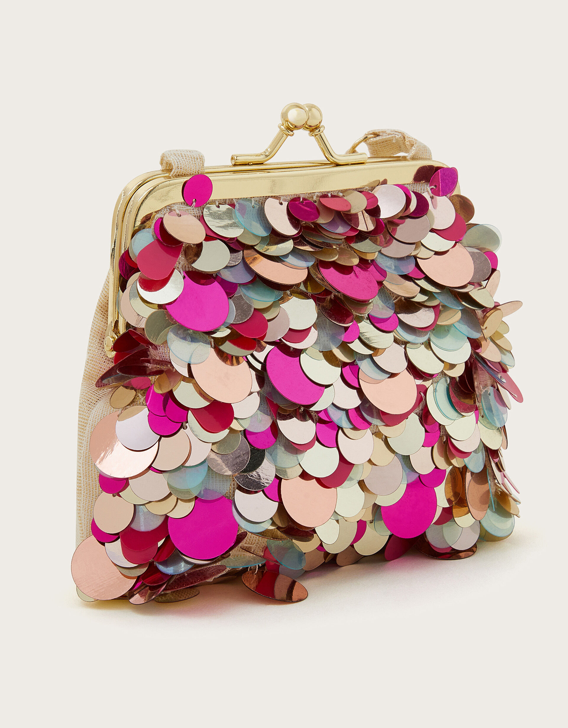 Sequin Clip Frame Mini Bag