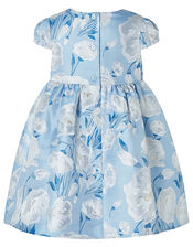Baby Naya Jacquard Occasion Dress, Blue (BLUE), large
